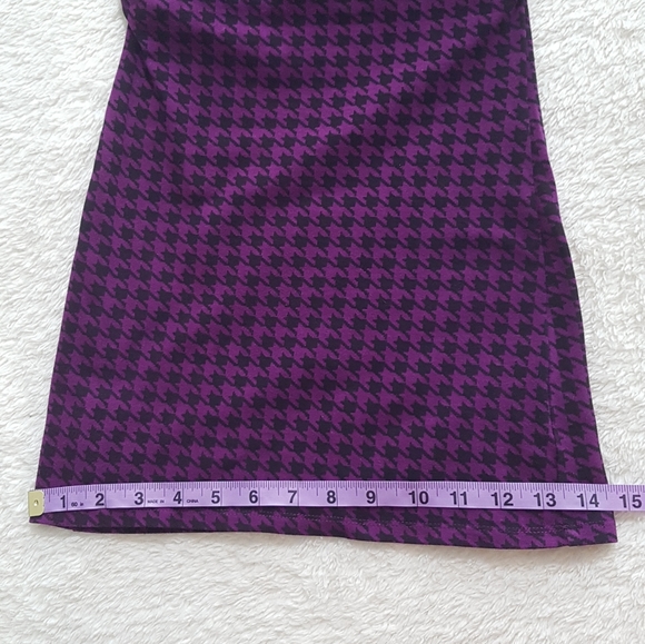Purple and black houndstooth tube top - Picture 7 of 8